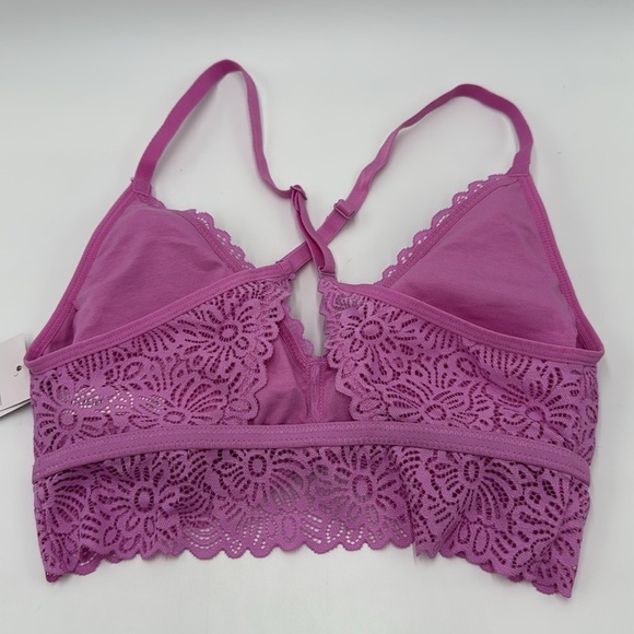NWT Auden Mauve Lace Bralette Size S Lightly Lined Crossback - Picture 7 of 7